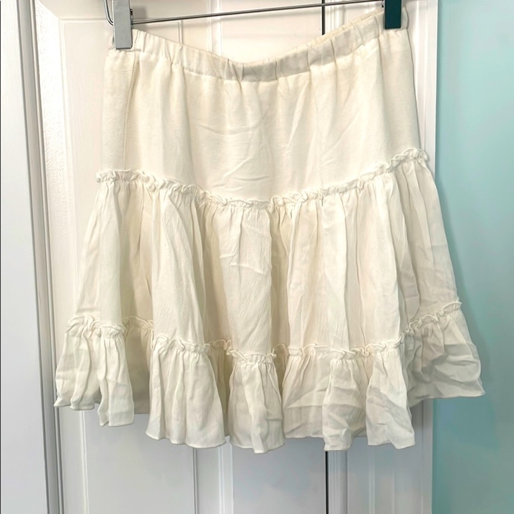 Princess Polly White Ruffle Skirt